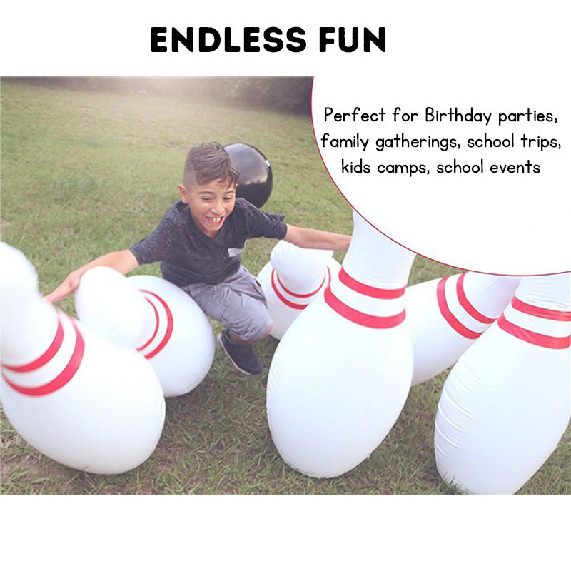 Giant Inflatable Bowling Set for Kids Adults, Outdoor Sports Toy, Family Lawn Yard Game, Parent Child Interactive Bowling Game Party Game