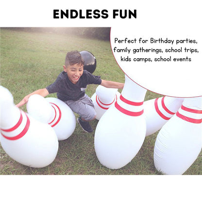 Giant Inflatable Bowling Set for Kids Adults, Outdoor Sports Toy, Family Lawn Yard Game, Parent Child Interactive Bowling Game Party Game