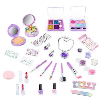 Kids Makeup Toys Girls Pretend Toys 30-pieces Makeup Bag Set Princess Gift Beauty Toys Set