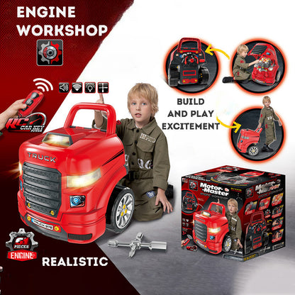 Kids Car Repair Realistic Simulate Disassemble and Assemble Remote Control Lighting Music Screw tightening Assembly Toy