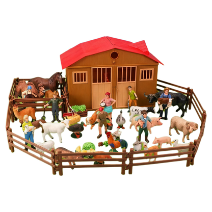 Simulation Poultry Farm Animal Model Pretend Play Farmer Figures Toys Farm Animal Toys For Kids