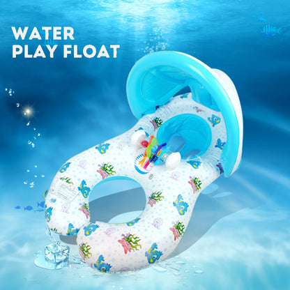 Baby Swimming Float Mother-child Swimming Ring Sunshade Infant Swimming Float Toddler Float