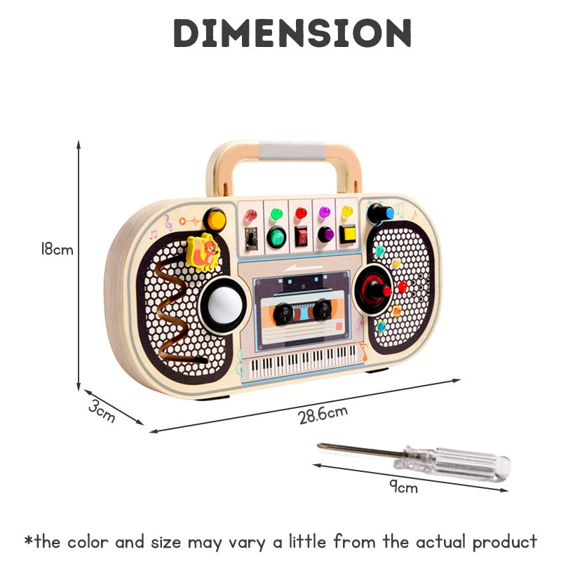 Early Education Wooden LED Switch Light Toy for Children - Enhances Color Recognition and Cognitive Skills
