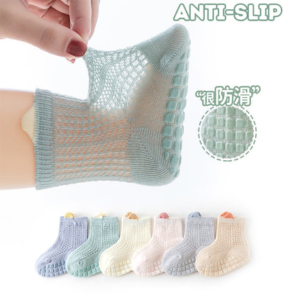 Infant Anti-Slip Socks Baby Walking Socks Children's Breathable Mesh Athletic Non-Slip Socks