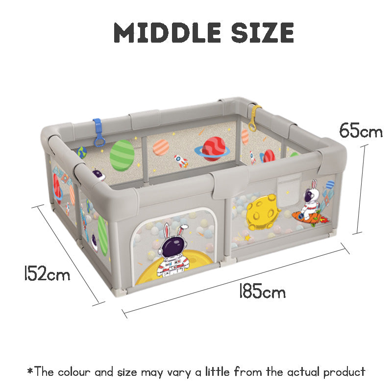 Baby's Large Playpen Baby Play Floor Protection Area Indoor Kid's Home Crawling Mat Guardrail Boys Girls