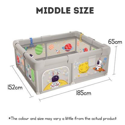 Baby's Large Playpen Baby Play Floor Protection Area Indoor Kid's Home Crawling Mat Guardrail Boys Girls