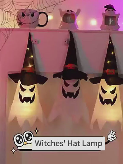 Halloween Decoration Wizard Hat String Light LED Light Scary Atmosphere Indoor Outdoor Home Party Decoration