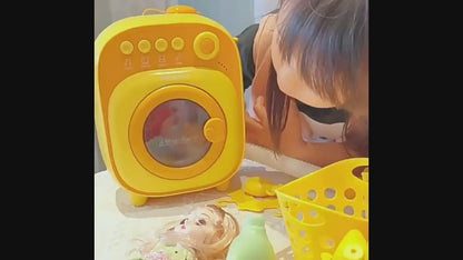 Kids Washing Machine Toy Mini Toys Pretend Play Kids Educational Toy Rotatable Simulation Toys