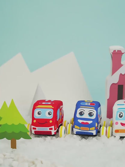 Baby toys Children's early education educational toys portable detachable baby cartoon cloth toy car set