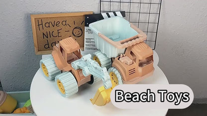 Sand Toys Beach Toys for Kids 20PCS Sand Toys Set Beach Trailer Toys Sand Dump Truck Beach Shovel and Rake