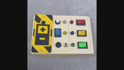 Early Education Wooden LED Switch Light Toy for Children - Enhances Color Recognition and Cognitive Skills