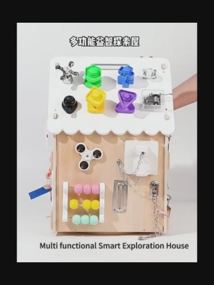 Baby Early Education Wooden Toys Baby Busy House DIY Children's Multi functional Toy