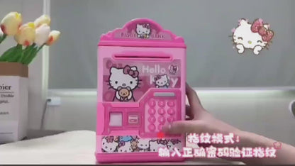 ATM Bank Savings Box Fingerprint Money Savings Box Coin Machine Children's Multi functional Safe Box