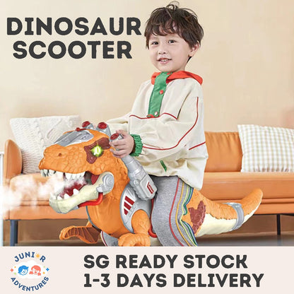 Multifunctional Dinosaur Toy with Ride-On and Scooter, Music, and Light Effects T-Rex Tyrannosaurus Rex