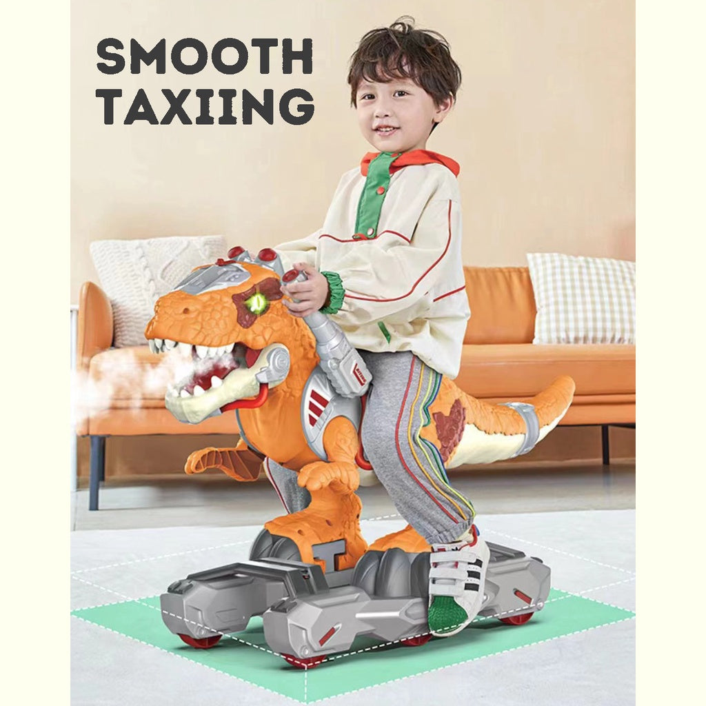 Multifunctional Dinosaur Toy with Ride-On and Scooter, Music, and Light Effects T-Rex Tyrannosaurus Rex