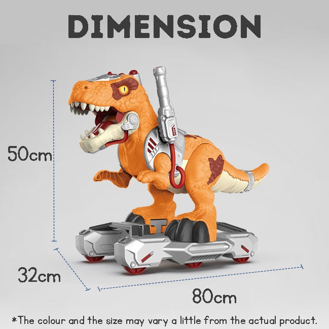 Multifunctional Dinosaur Toy with Ride-On and Scooter, Music, and Light Effects T-Rex Tyrannosaurus Rex