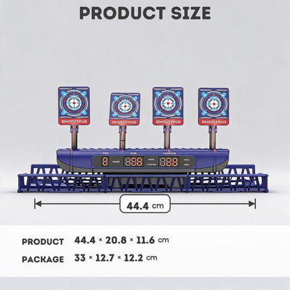 [SG Stock🚚] Kids Electronic Scoring Moving Target Shooting Game Toy With 4 Targets LCD Screen Sound Light