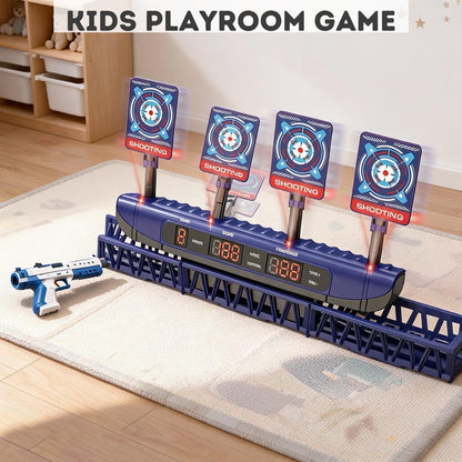 [SG Stock🚚] Kids Electronic Scoring Moving Target Shooting Game Toy With 4 Targets LCD Screen Sound Light