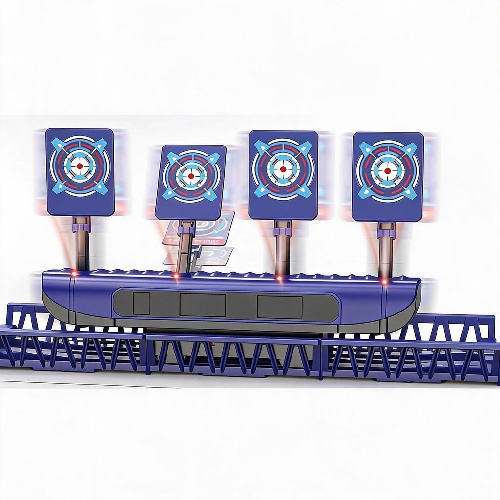 [SG Stock🚚] Kids Electronic Scoring Moving Target Shooting Game Toy With 4 Targets LCD Screen Sound Light