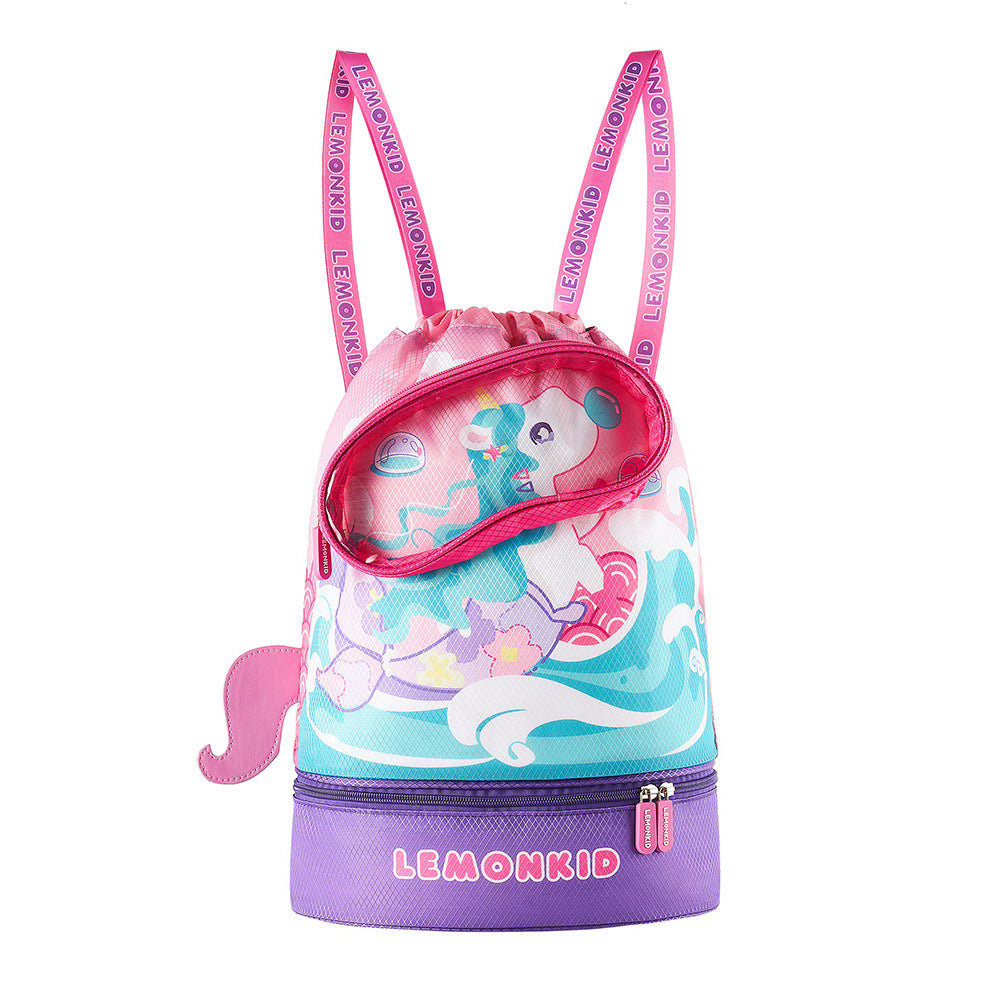 Children's Multi-functional Swim Bag with Drawstring Closure, Beach Bag.