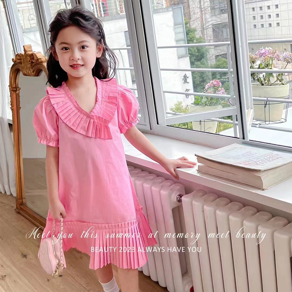 Korean pleated dress best sale