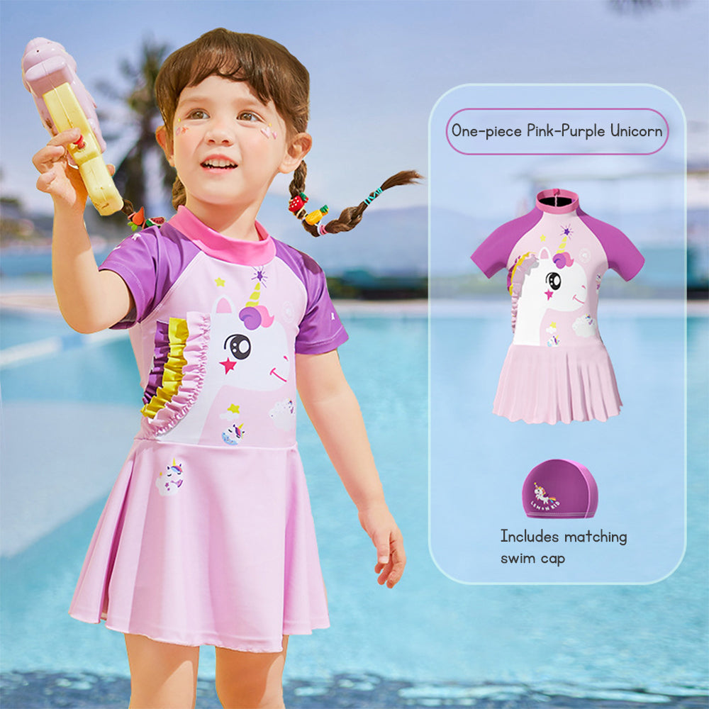 Children's One-piece Swimsuit - UPF50+ UV Protection, Quick-drying, Elastic Swimwear