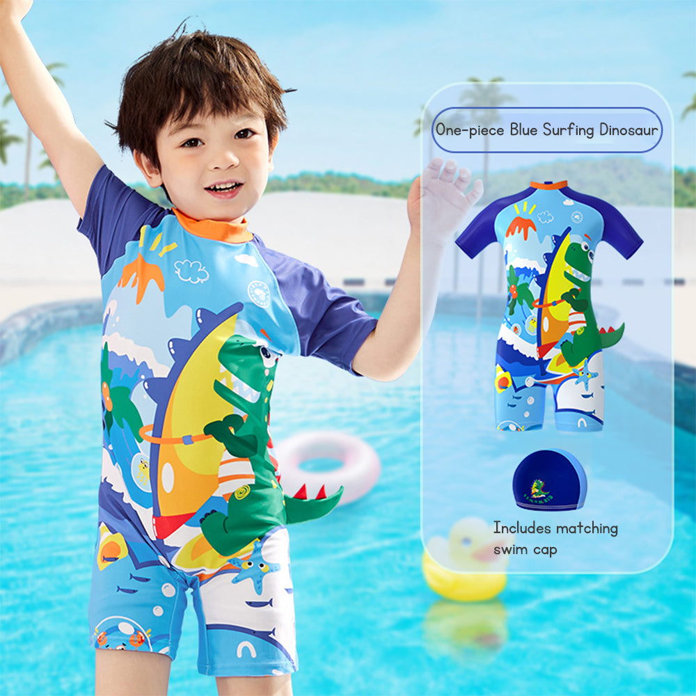 Children's One-piece Swimsuit - UPF50+ UV Protection, Quick-drying, Elastic Swimwear