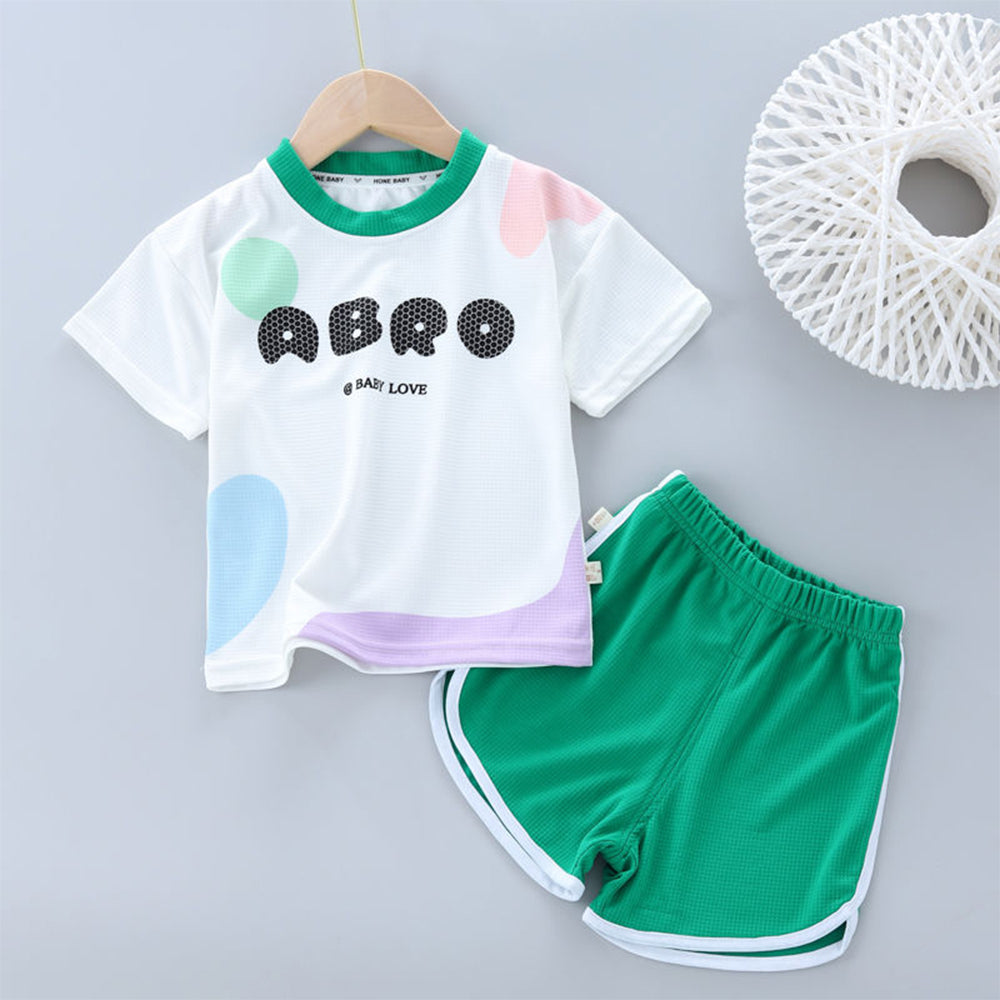 2023 Summer New Arrival Wafer Check Outdoor Sports Short Sleeve Shorts Set.