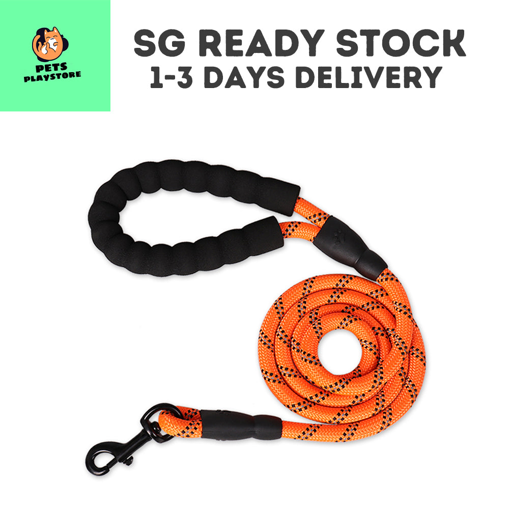 Nylon Braided Reflective Round Dog Leash, Explosion-proof and Shock-absorbing Dog Walking Leash