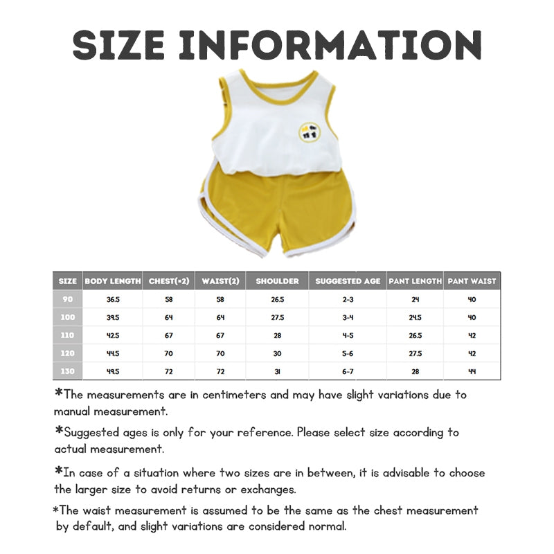 kids T-shirt Cartoon Sleeveless Sports Vest Boys And Girls Sleeveless Vest Set Baby pyjamas Childrens Singlet