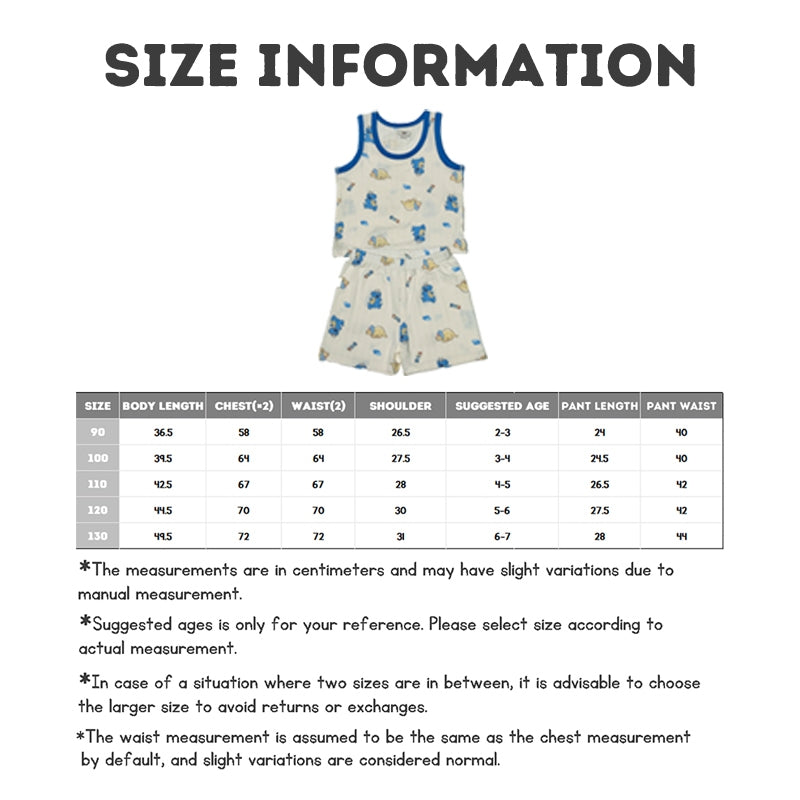 kids T-shirt Cartoon Sleeveless Sports Vest Boys And Girls Sleeveless Vest Set Baby pyjamas Childrens Singlet