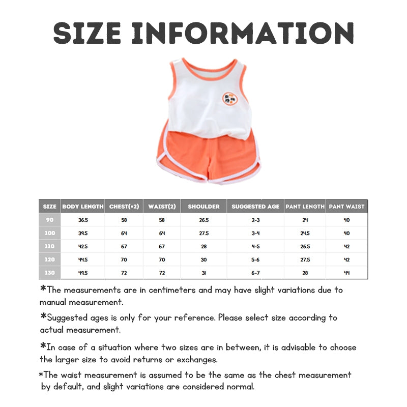 kids T-shirt Cartoon Sleeveless Sports Vest Boys And Girls Sleeveless Vest Set Baby pyjamas Childrens Singlet