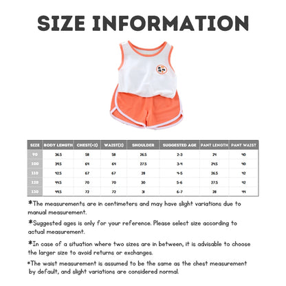 kids T-shirt Cartoon Sleeveless Sports Vest Boys And Girls Sleeveless Vest Set Baby pyjamas Childrens Singlet