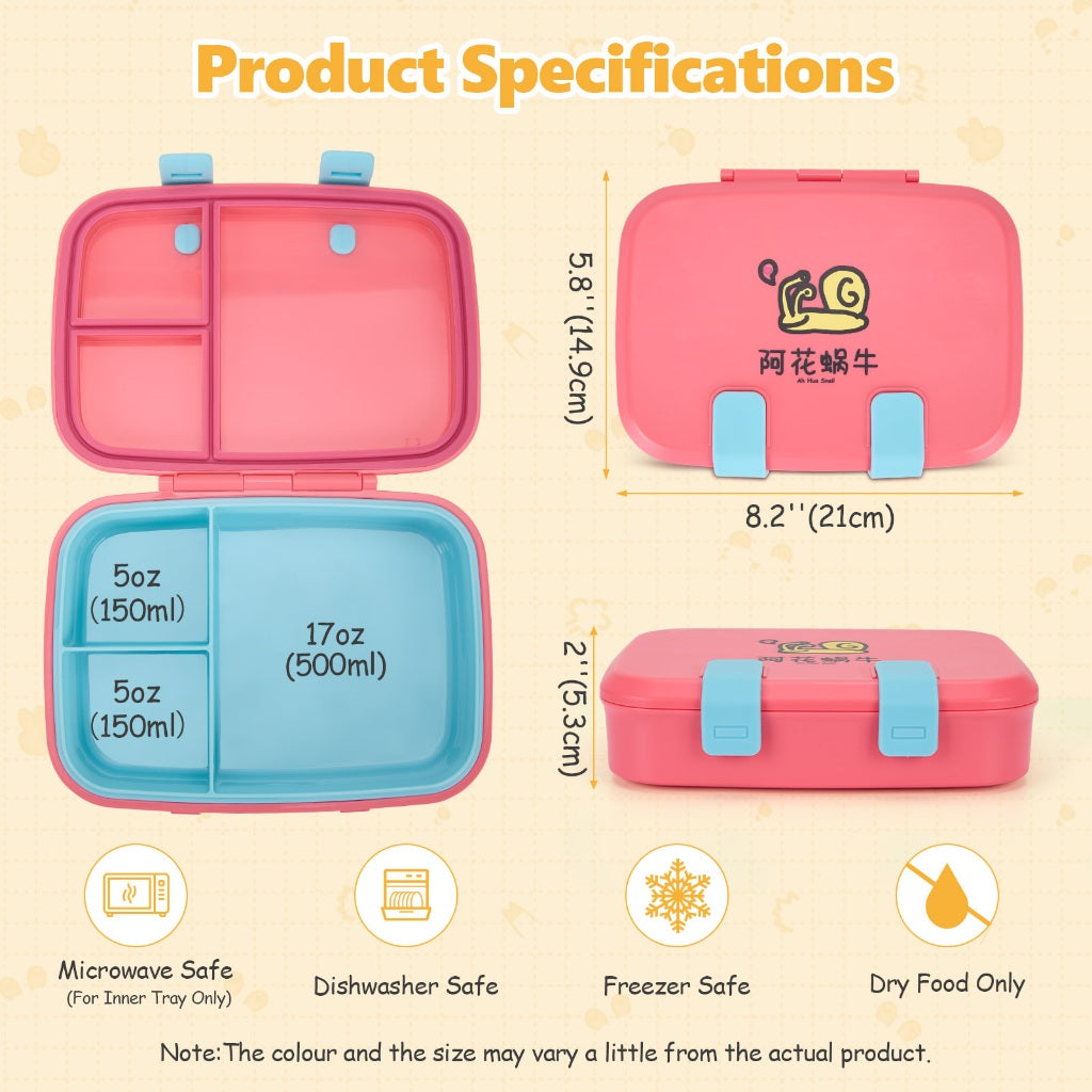 Kids Detachable Lunch  Box Lightweight Bento Box Picnic Box
