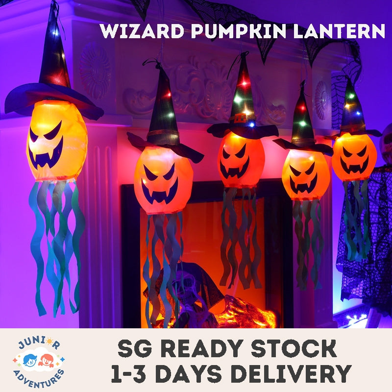 Halloween Decoration Pumpkin String Light Wizard Hat LED Light Scary Atmosphere Indoor Outdoor Home Party Decoration