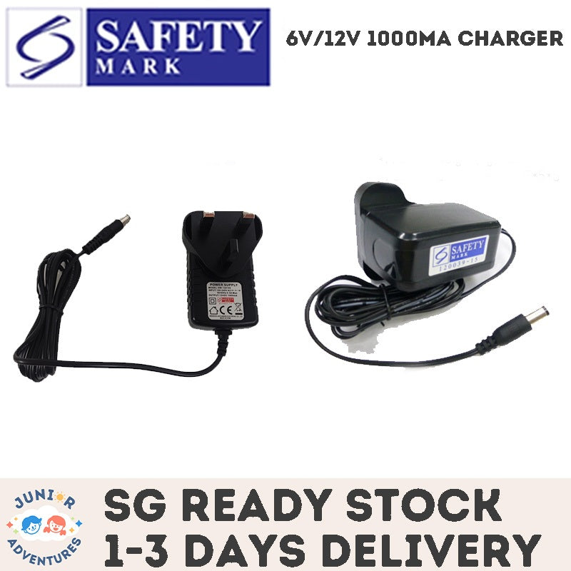 SG Seller 6V1000MA 12V1000MA AC Power Adapter 3-Pin Safety Mark  Charger Toy Charger