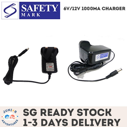 SG Seller 6V1000MA 12V1000MA AC Power Adapter 3-Pin Safety Mark  Charger Toy Charger