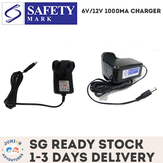 SG Seller 6V1000MA 12V1000MA AC Power Adapter 3-Pin Safety Mark  Charger Toy Charger