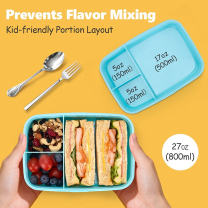 Kids Detachable Lunch  Box Lightweight Bento Box Picnic Box