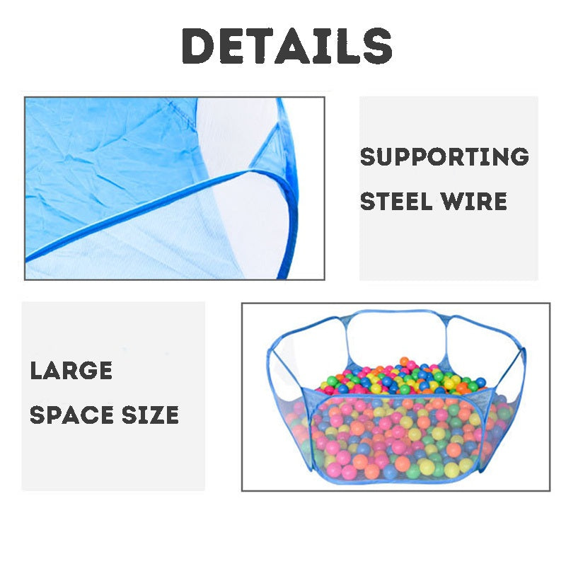 Kids Foldable Ocean Ball Pit Tent Indoor Hexagonal fence playard for Baby Ball Pool