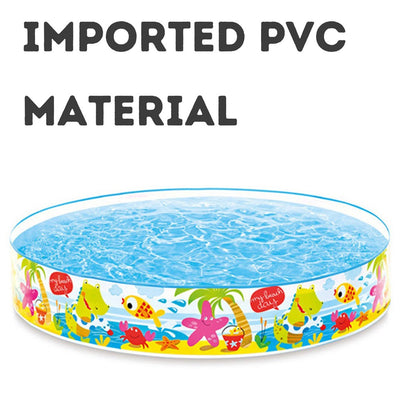 Ocean Park Theme Kids Paddling Pool, Inflation-Free Foldable Pool Toys, Indoor & Outdoor Children's Water Play Tub