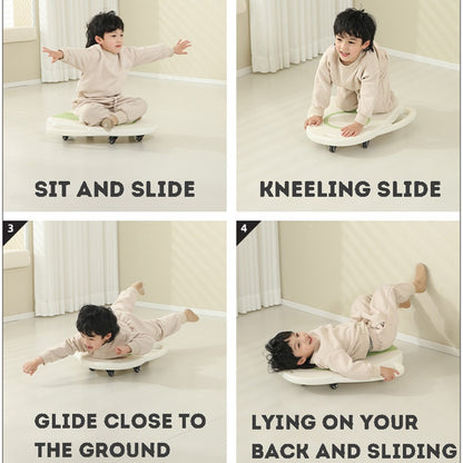Silent Universal Wheels Kids Balance Slide Board, Multifunctional Sensory Training Scooter