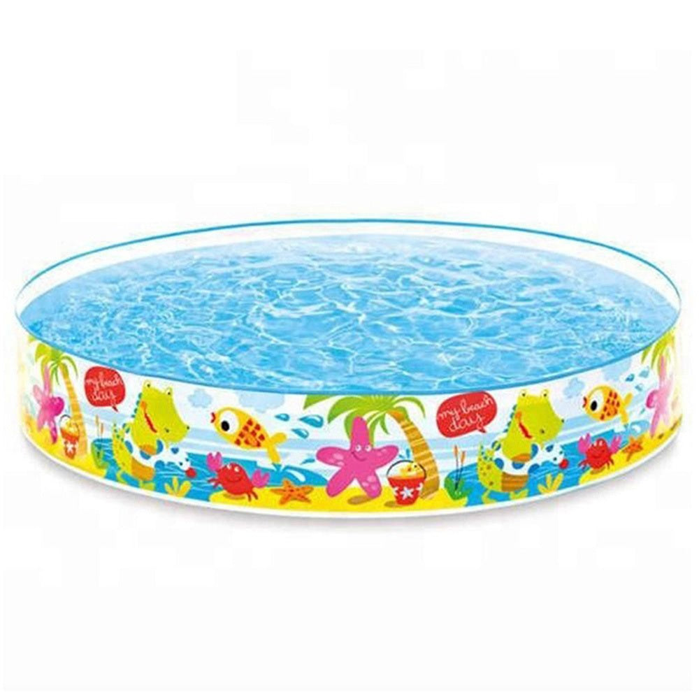 Ocean Park Theme Kids Paddling Pool, Inflation-Free Foldable Pool Toys, Indoor & Outdoor Children's Water Play Tub