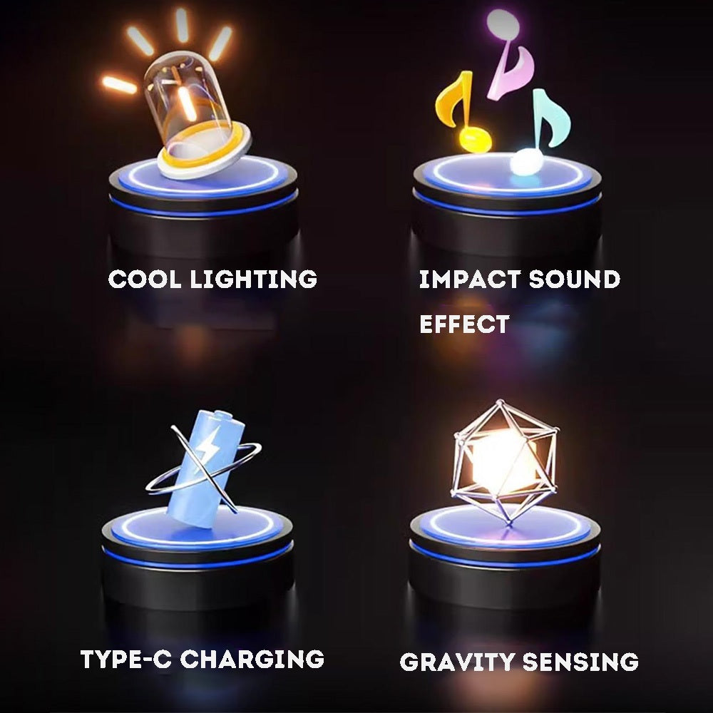 Laser Toy Rotating Telescopic Lightsaber Cool Sound Light Double Bladed Sword Spiral Toy Boys' Toy