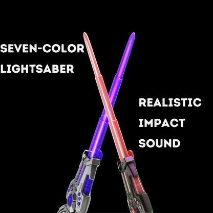 Laser Toy Rotating Telescopic Lightsaber Cool Sound Light Double Bladed Sword Spiral Toy Boys' Toy
