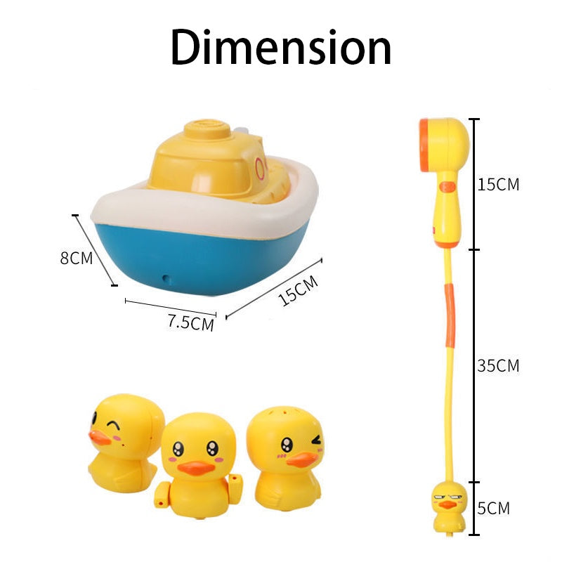 Baby Bathtub Toys Duck Water Toys Toddler Bath Toys for Kids Ages 1-3 Bathtub Shower Head