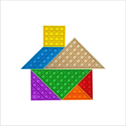 Large Size Tangram Puzzle Pop It Fidget Educational Toys Develop Baby's Creativity SG Local Delivery