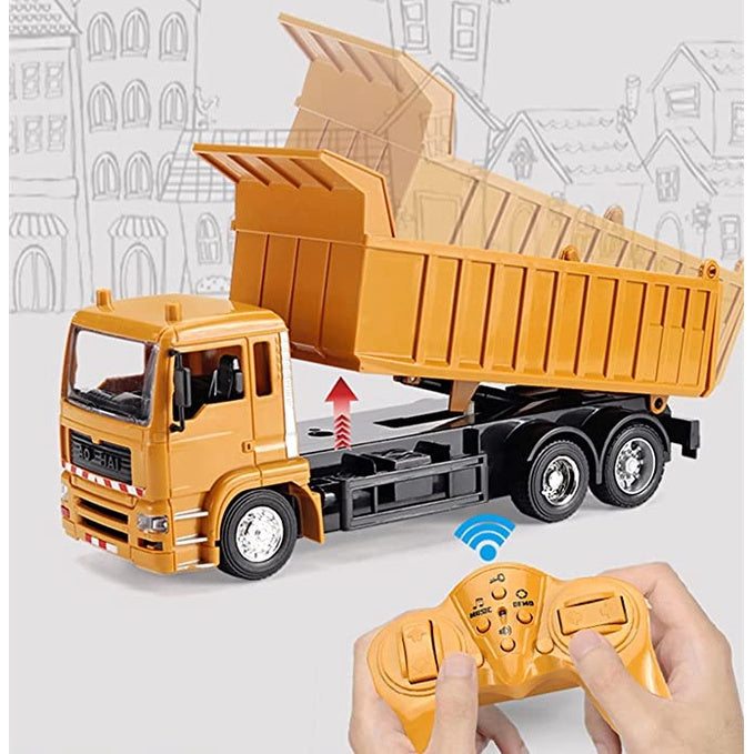 Remote Control Construction Dump Truck or Sand Truck RC Truck Toy for Kids Christmas Birthday Gift