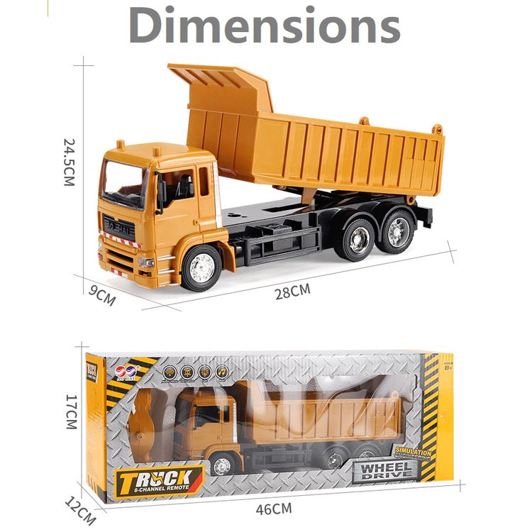 Remote Control Construction Dump Truck or Sand Truck RC Truck Toy for Kids Christmas Birthday Gift