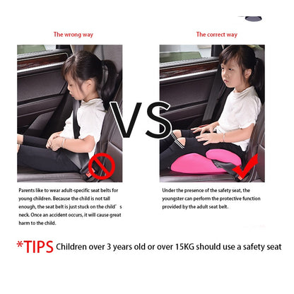 SG Local Delivery Child Safety Backless Booster Car Seat To protect Children's Safety Multi-Functional Use